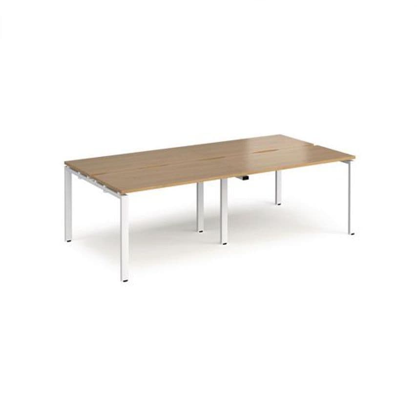Slingsby Double Back to Back Desks W X D mm 2400 X 1200 Table Colour Oak - 42066