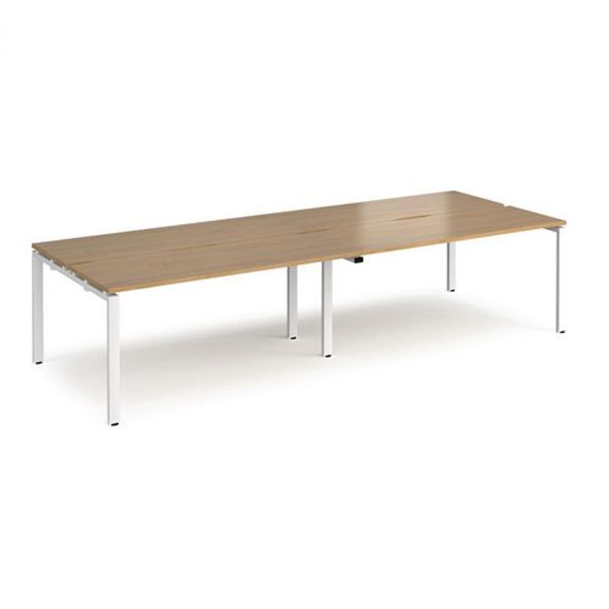 Slingsby Double Back to Back Desks W X D mm 3200 X 1200 Table Colour Oak - 42067