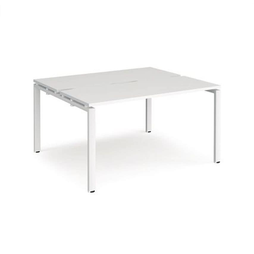 Slingsby Back to Back Work Desk W X D mm 1400 X 1200 Table White - 420690