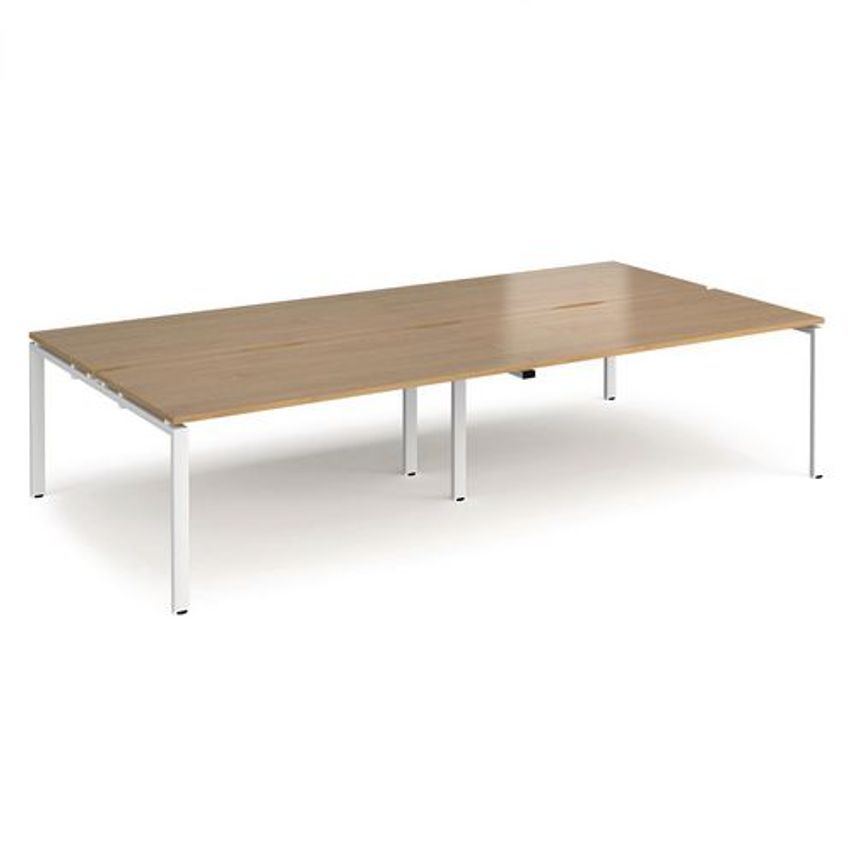Slingsby Double Back to Back Desks W X D mm 3200 X 1600 Table Colour Oak - 42068