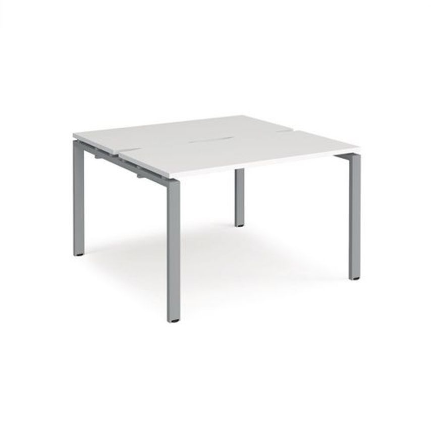 Slingsby Back to Back Work Desk W X D mm 1200 X 1200 Table White - 420686