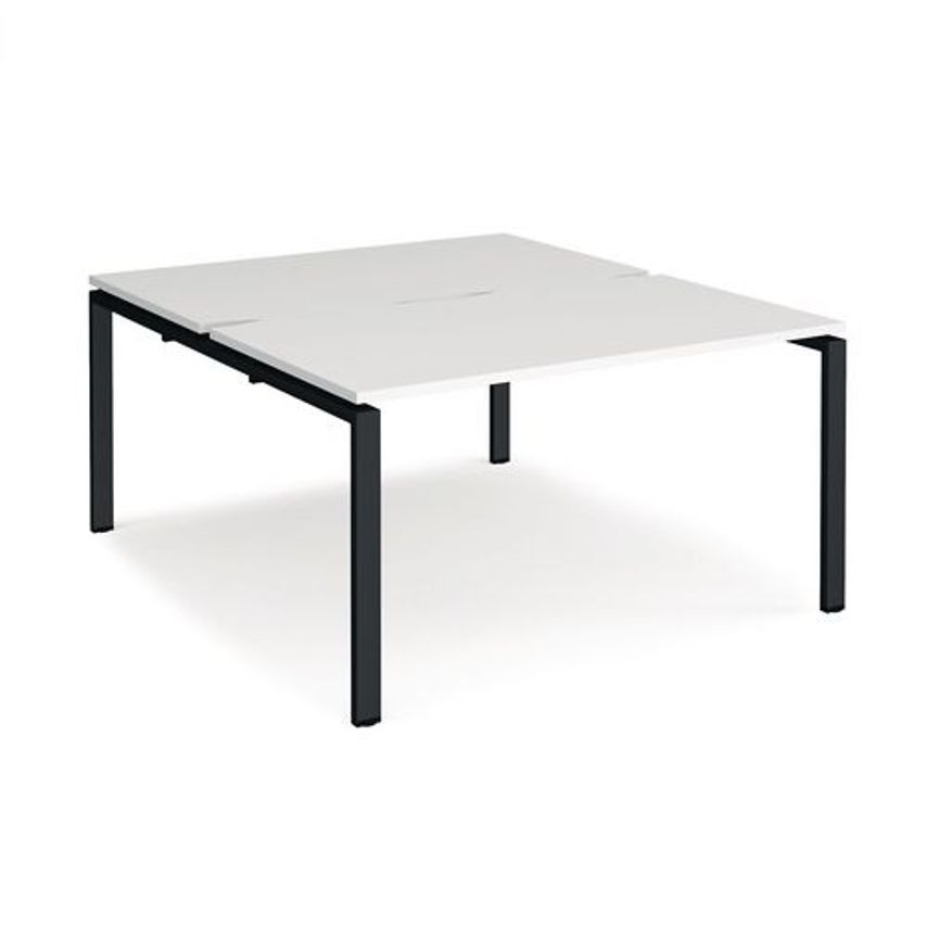 Slingsby Back to Back Work Desk W X D mm 1400 X 1600 Table White - 420697