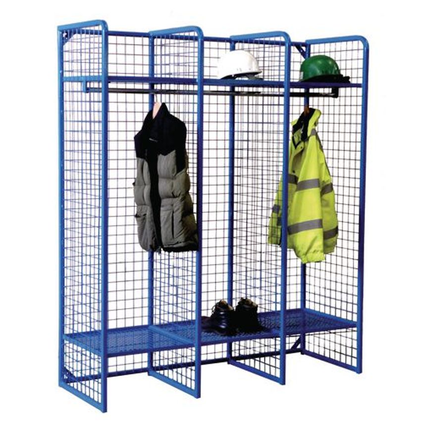 Wire Mesh Storage Compartments - Wall Mounted Unit