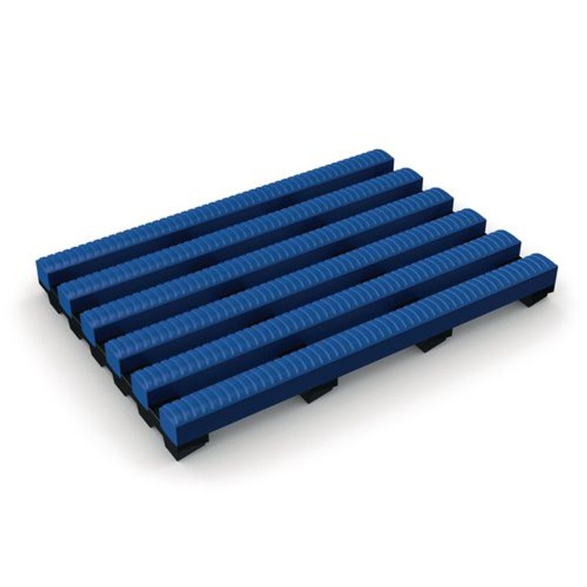 Slingsby Heronrib Anti-Microbial Wet Area Slip Resistant Matting Colour Blue Pri