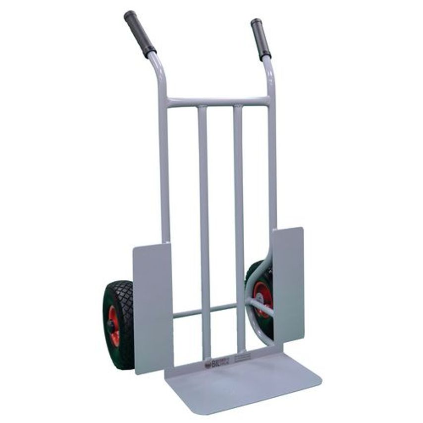 Steel Sack Trucks with Fixed Toe Plate - Wide Back Frame, Puncture-Proof Tyres Tyres Puncture Proof