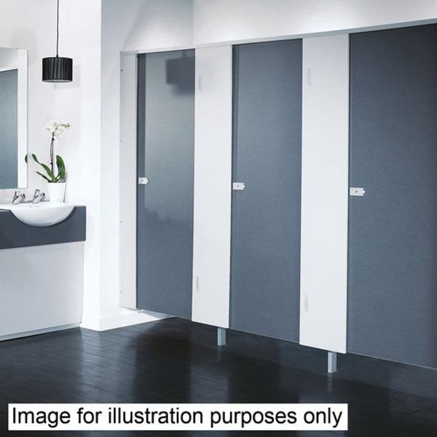 Slingsby Washroom Cubicle - Partition Kit Only (Box B), Light Grey Plain