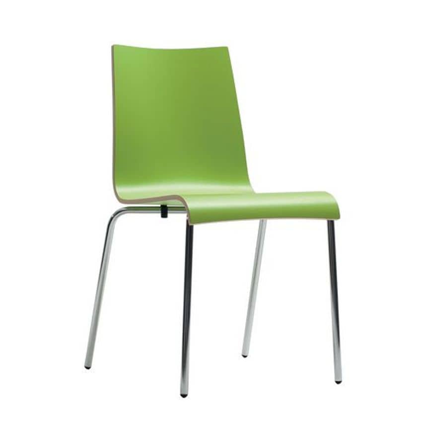 Slingsby Full Back Coloured Bistro Stacking Chairs Colour Lime Green