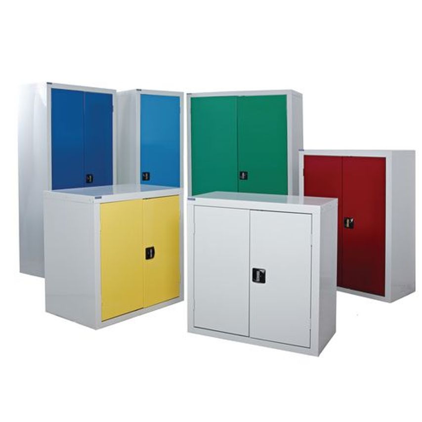 Slingsby Steel Workplace Cupboards with Coloured Doors H X W X D mm 1800 X 1200