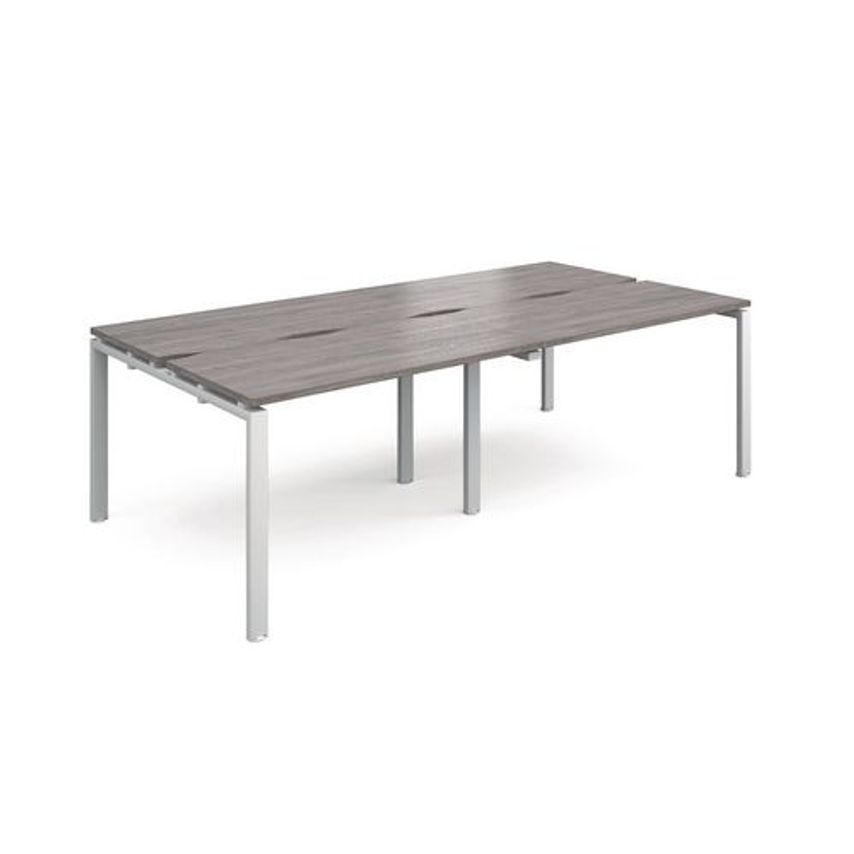Slingsby Double Back to Back Desks W X D mm 2400 X 1200 Table Grey Oak - 420256