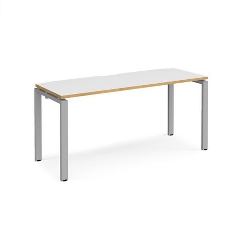 Slingsby Straight Work Desk Width 1600 Leg Colour Silver - 418446