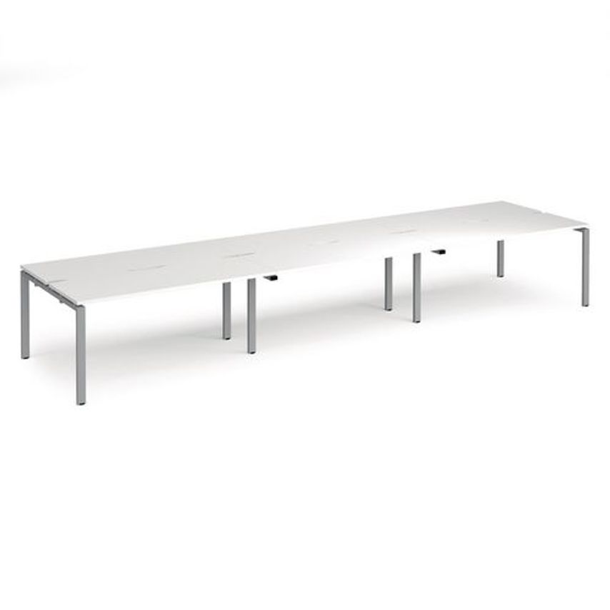 Slingsby Triple Back to Back Desk W X D mm 4800 X 1200 Table White - 420483