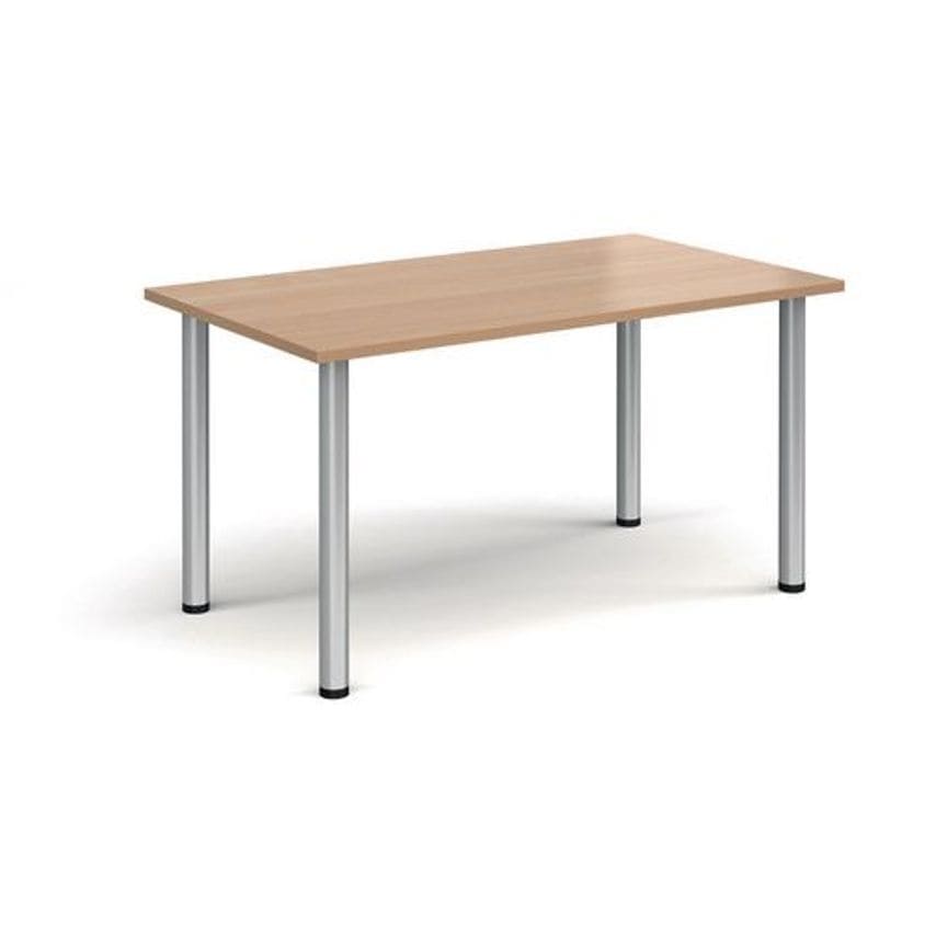 Slingsby Rectangular Silver Leg Meeting Table Colour Beech Width mm 1400