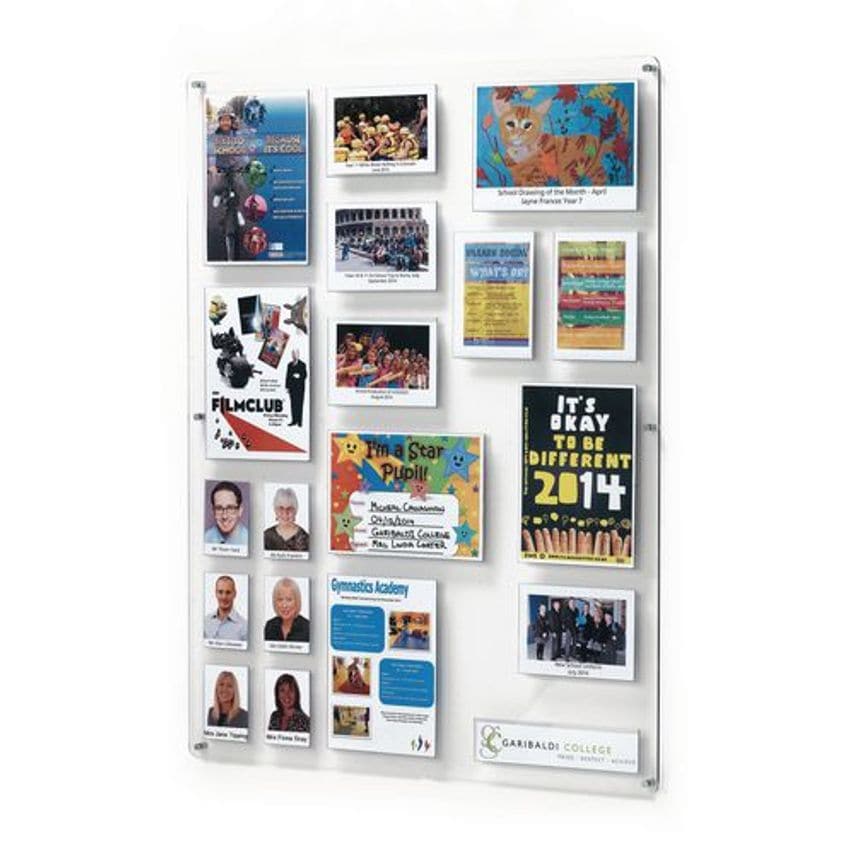 Slingsby Clear Wall Mounted Poster Noticeboard H X W mm 900 X 1200 (Portrait) Po