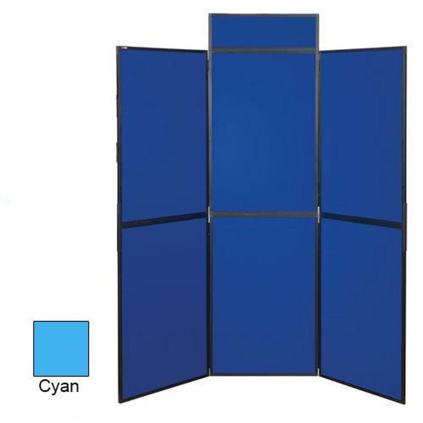 Slingsby Lightweight Folding Display Panel Kit - 6 Panel, Cyan