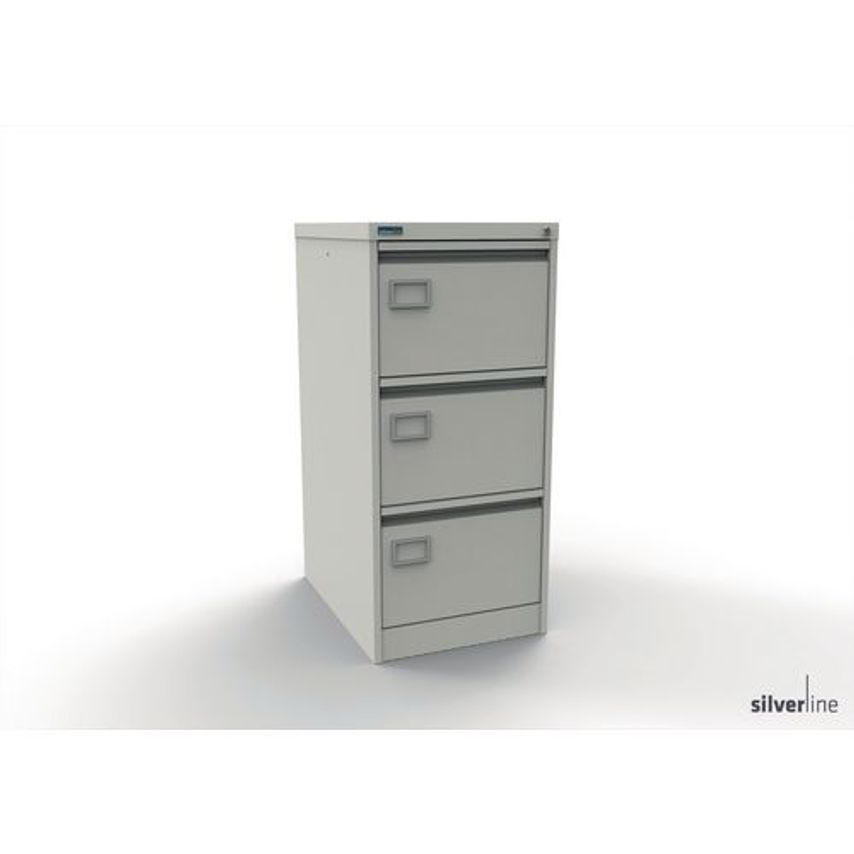 Slingsby Executive Filing Cabinets Description 3 Drawers White