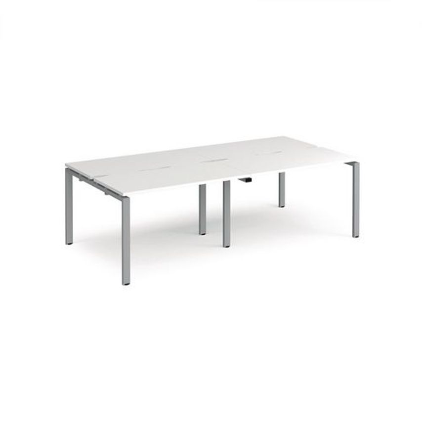 Slingsby Double Back to Back Desks W X D mm 2400 X 1200 Table White - 420652