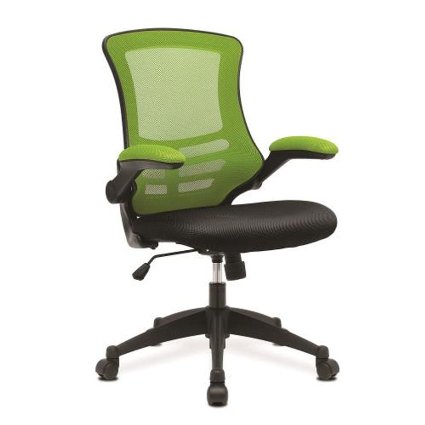 Slingsby Medium Height Mesh Back Office Chair with Fold Up Arms - Dual Colour, G