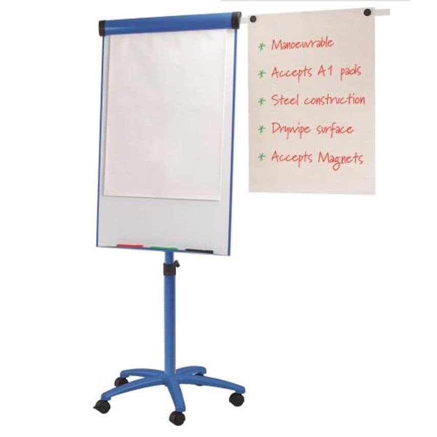 Mobile Whiteboard and Flipchart Easel with Arms