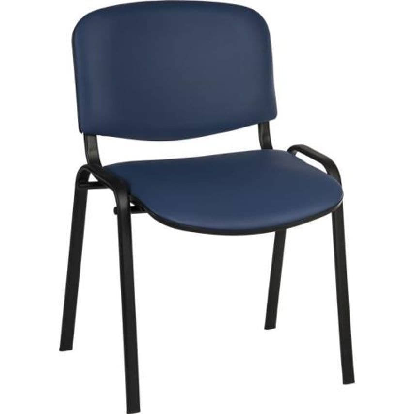 Slingsby PU Leather Stacking Conference Chairs Colour Blue