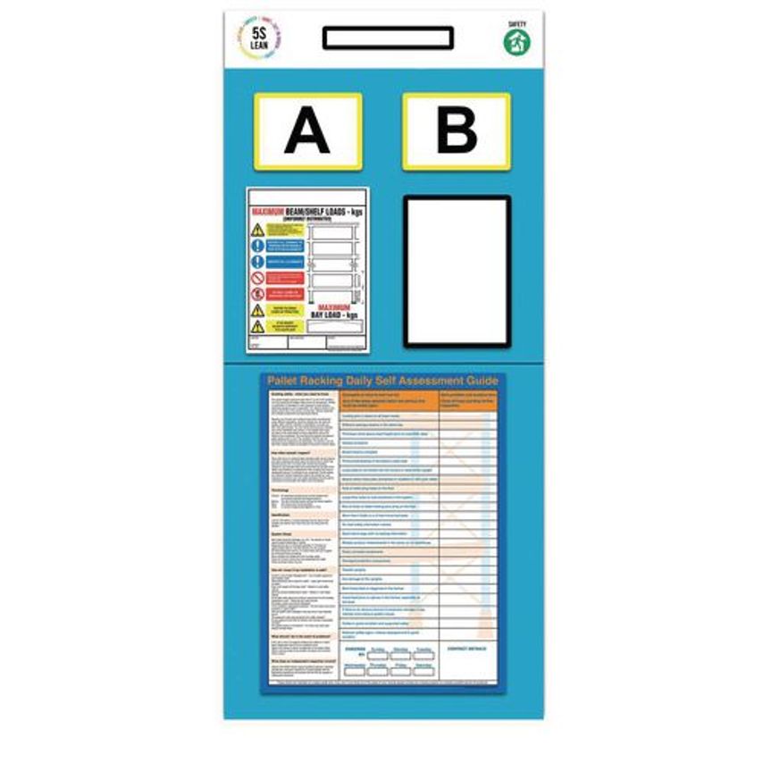 Slingsby Warehouse Rack Assessment Boards Type Double Colour Blue