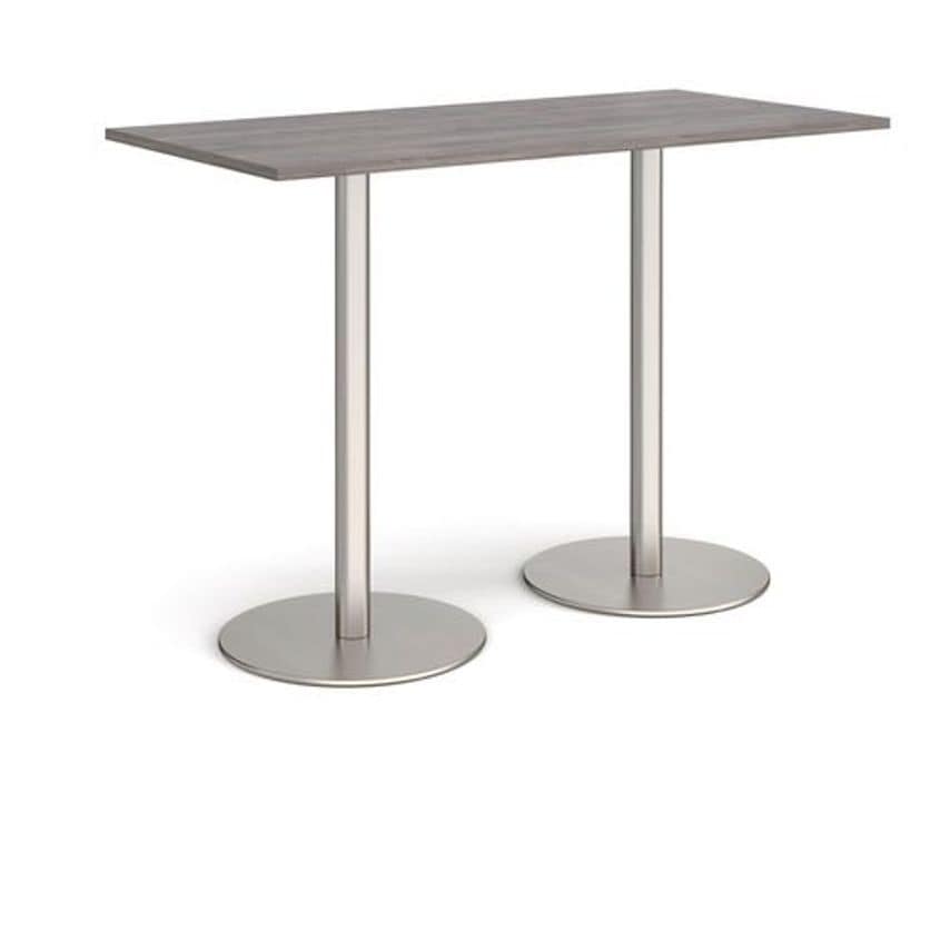Slingsby Rectangular Standing Meeting Table Grey Oak Width mm 1600
