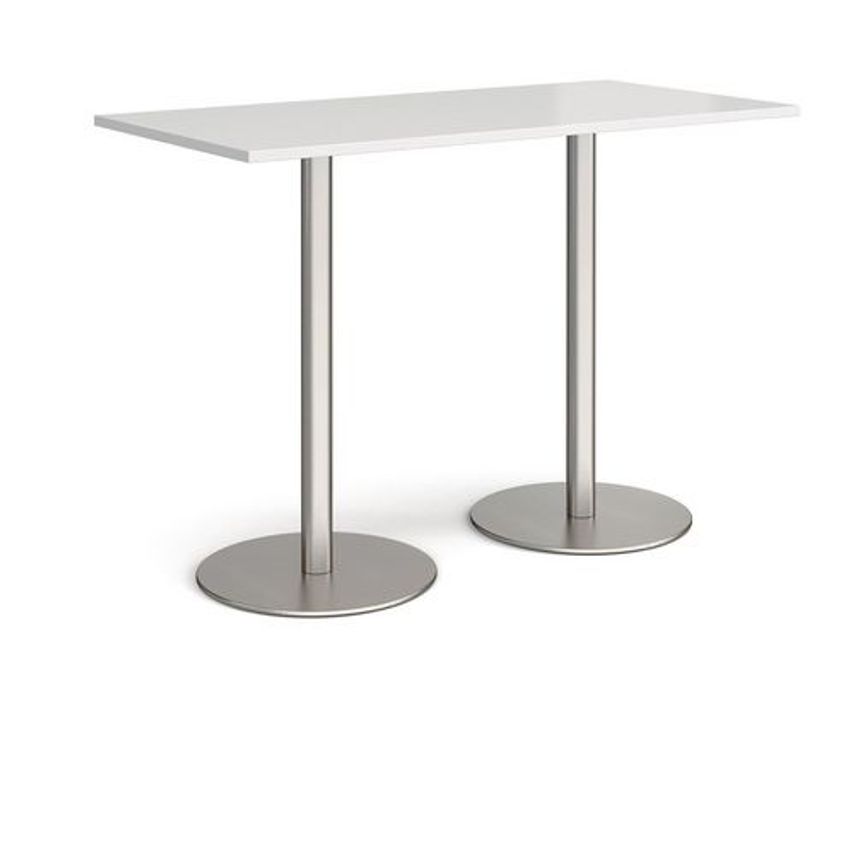 Slingsby Rectangular Standing Meeting Table White Width mm 1600