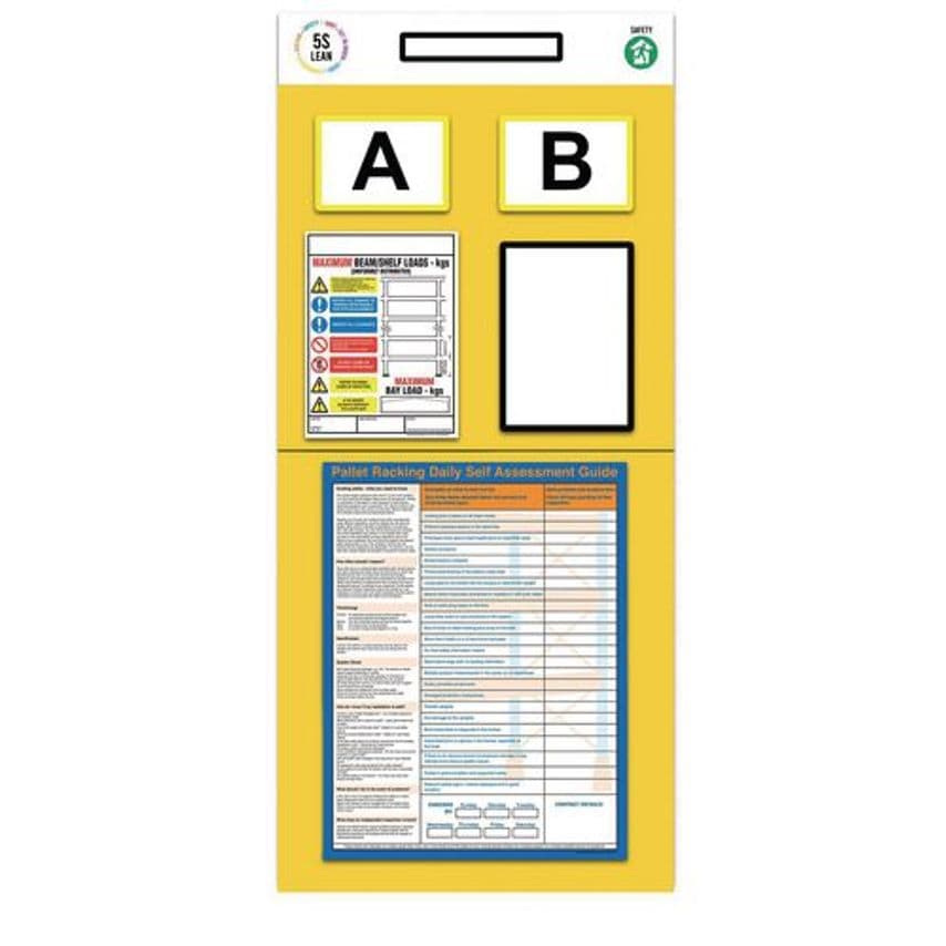 Slingsby Warehouse Rack Assessment Boards Type Double Yellow
