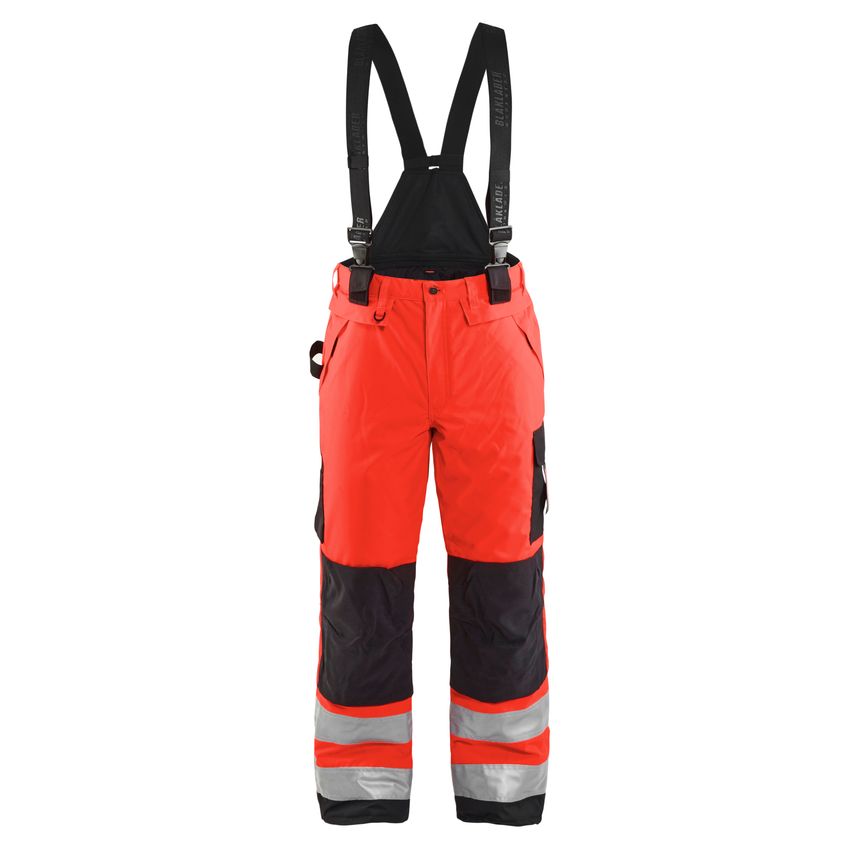 Blaklader Hi-Vis Winter Trousers 1885 Red Hi-Vis Black C58 UK-42R