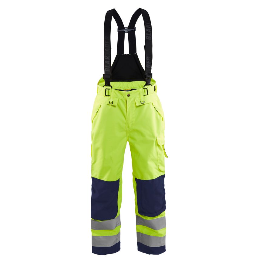 Blaklader Hi-Vis Shell Trousers 1867 Hi-vis Yellow Navy Blue C56 UK-40R
