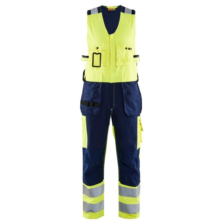 Blaklader Hi-Vis Sleeveless Overall 2653 Hi-vis Yellow Navy Blue D112 UK-43S