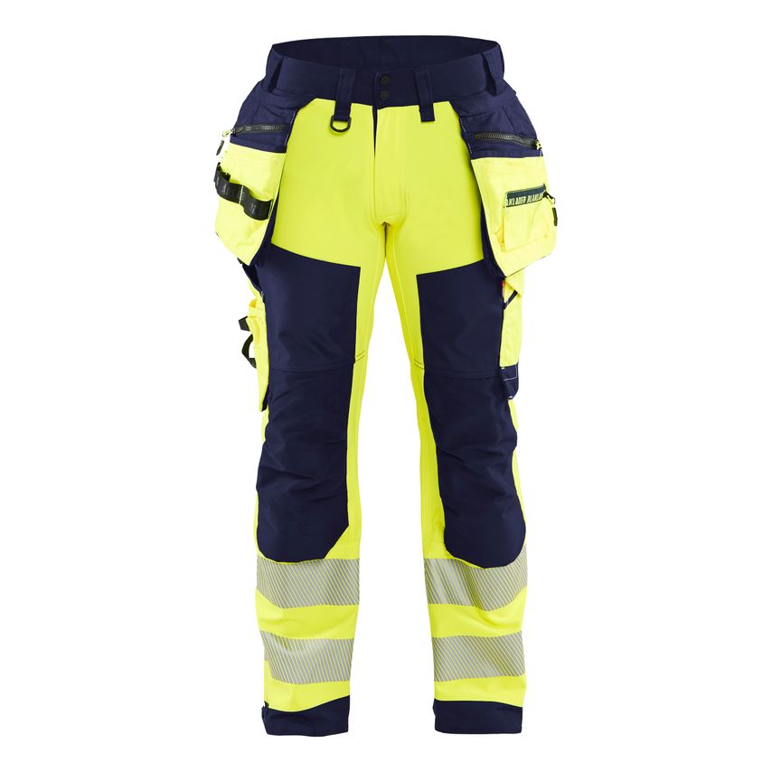 Blaklader Softshell Hi-vis Trousers 1820 Hi-vis Yellow Navy Blue D108 UK-41S