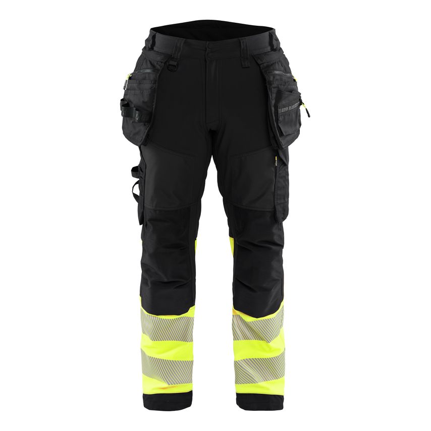 Blaklader Softshell Hi-vis Trousers 1821 Black Hi-vis Yellow D84 UK-30S