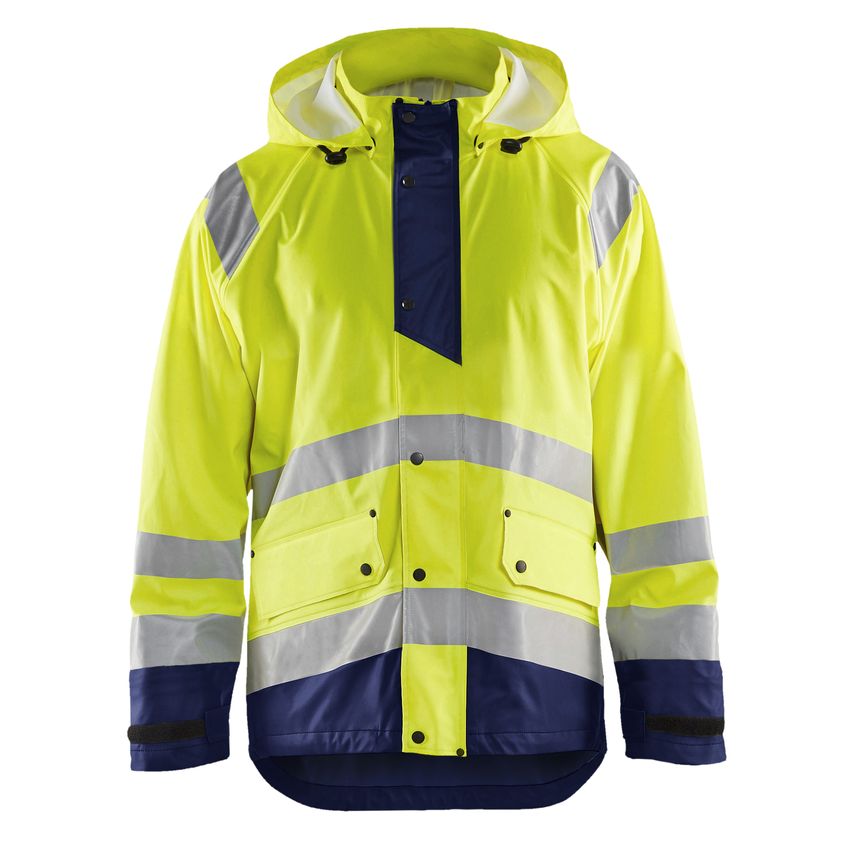 Blaklader Rain Jacket Hi-Vis Level 1 4323 Hi-vis Yellow Navy Blue XXXL