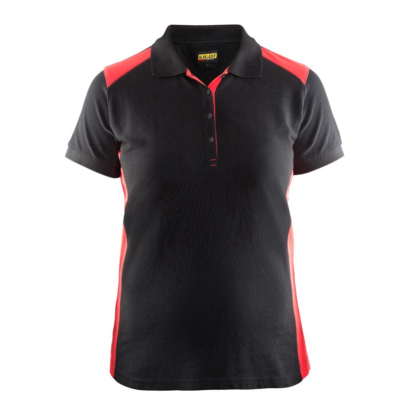 Blaklader Women's Polo Shirt 3390 Black Red M