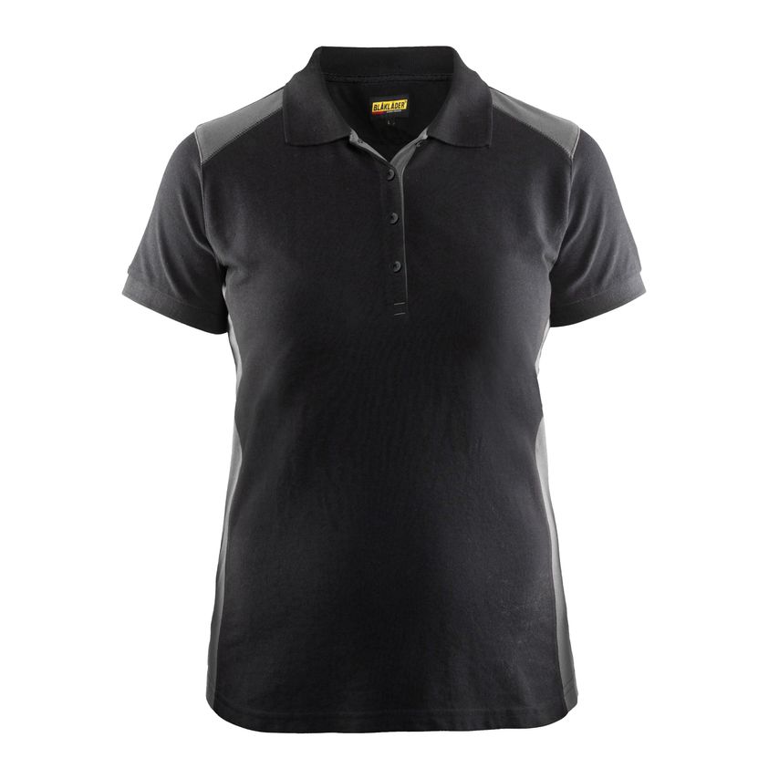 Blaklader Women's Polo Shirt 3390 Black Grey XL