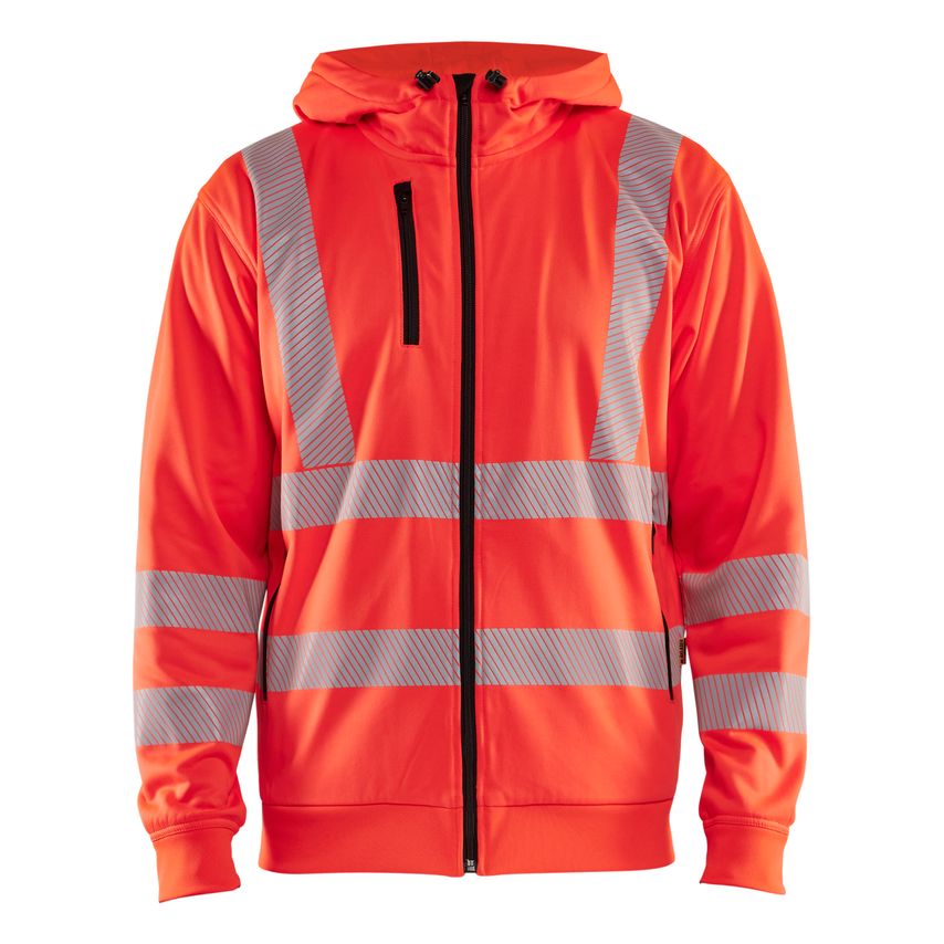 Blaklader Hi-Vis Hoodie Full-zip 3565 Red Hi-Vis 4XL