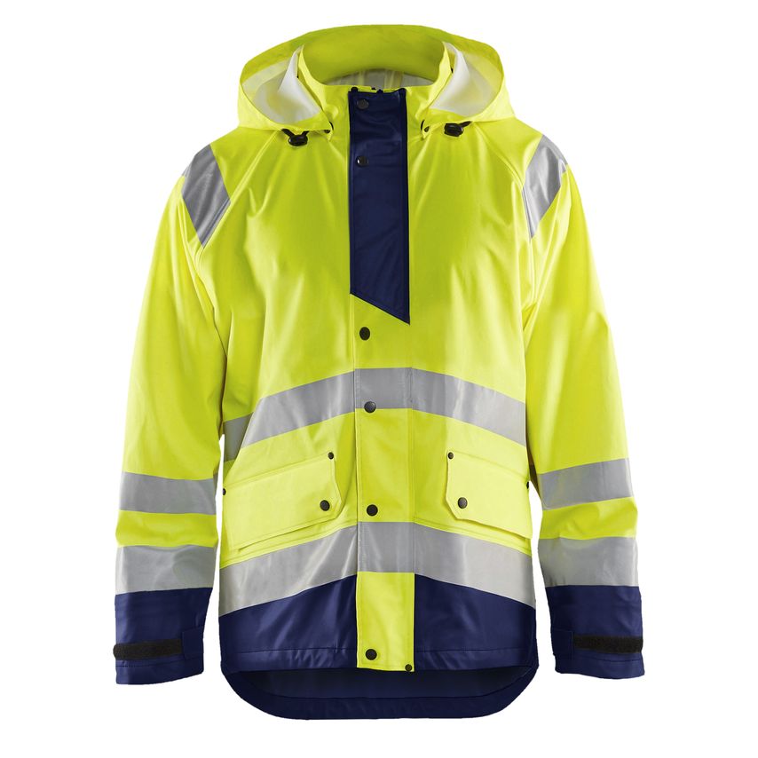 Blaklader Rain Jacket Hi-Vis Level 3 4327 Hi-vis Yellow Navy Blue XXXL