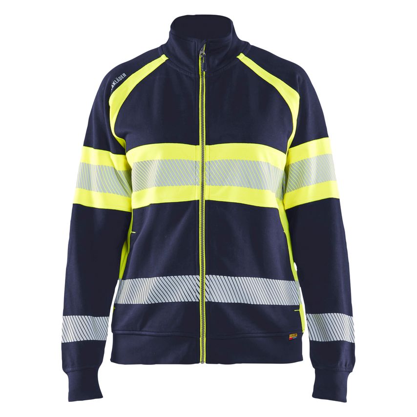 Blaklader Women's Hi-Vis Sweatshirt 3505 Navy Blue Hi-vis Yellow XS