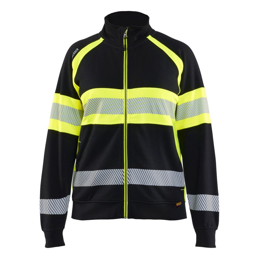 Blaklader Women's Hi-Vis Sweatshirt 3505 Black Hi-vis Yellow XXL