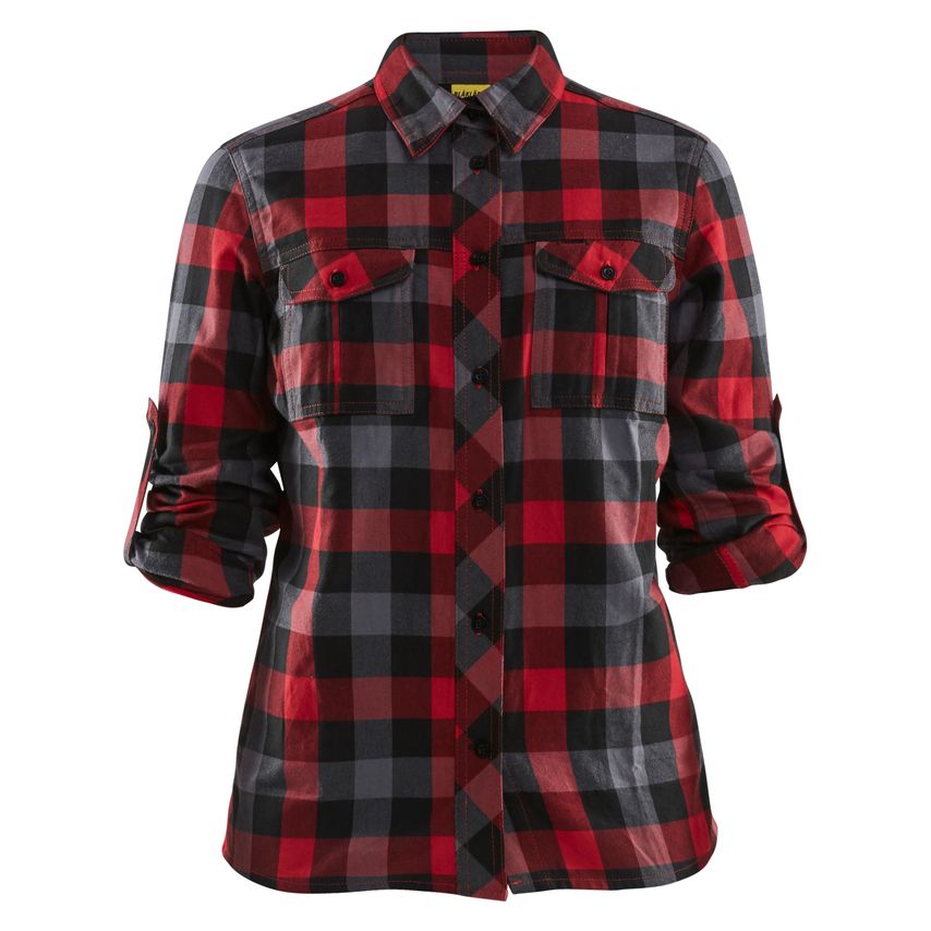 Blaklader Flannel Shirt Women 3209 Red Black XS
