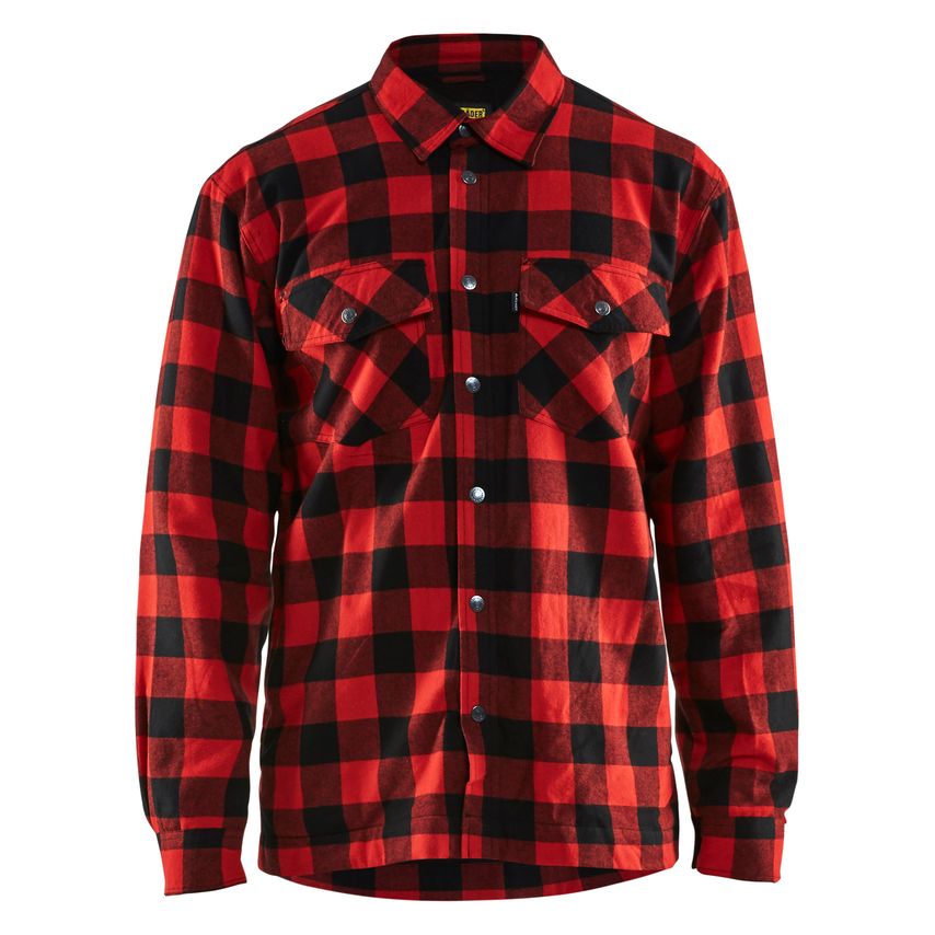 Blaklader Lined Flannel Shirt 3225 Red Black XXL