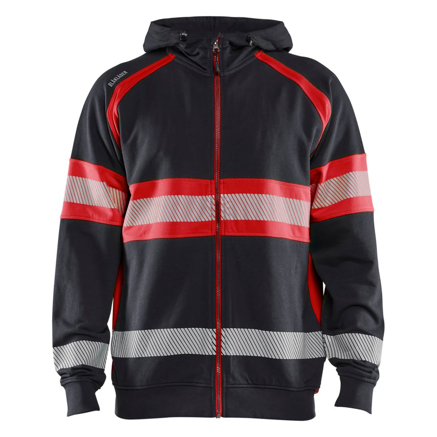 Blaklader Hi-Vis Hoodie 3552 Black Red Hi-Vis M