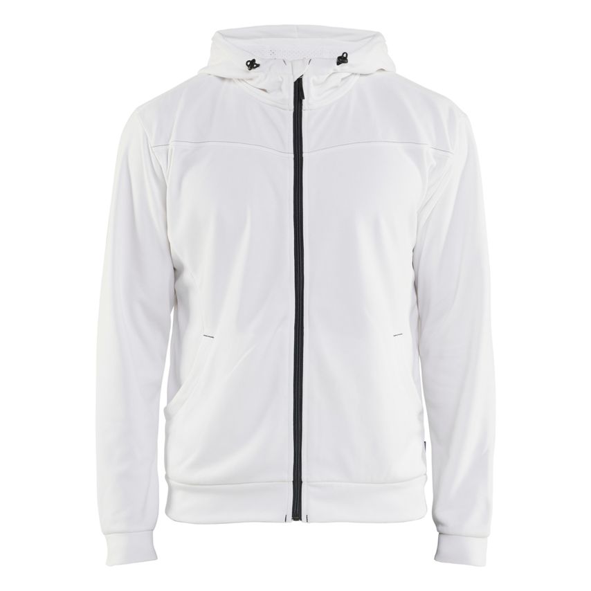 Blaklader Hoodie with Full Zipper 3363 White Dark Grey XXL