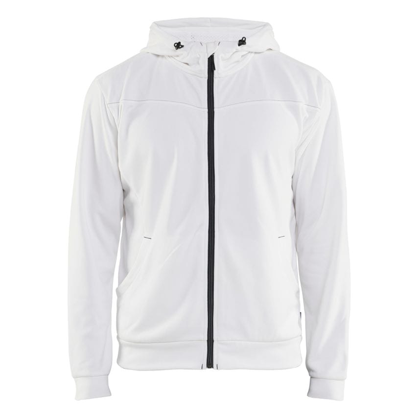 Blaklader Hoodie with Full Zipper 3363 White Dark Grey S