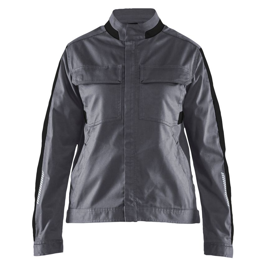 Blaklader Women's Industry Jacket Stretch 4443 Mid Grey Black S