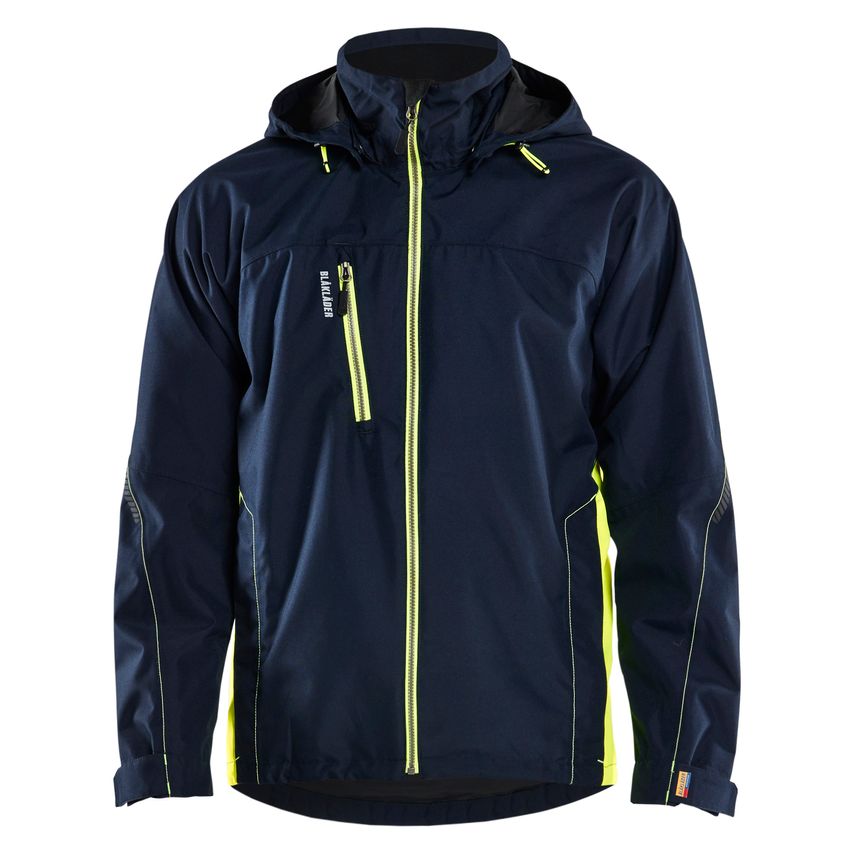 Blaklader Shell Jacket 4790 Dark Navy Blue Hi-vis Yellow L