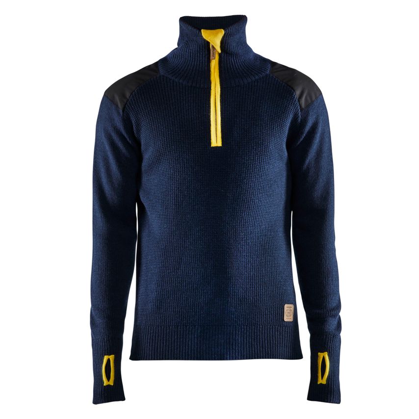 Blaklader Wool Sweater 4630 Dark Navy Yellow XS