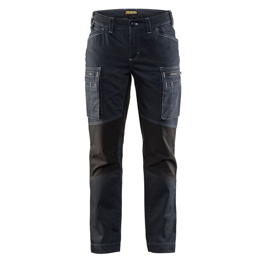 Blaklader Women's Service Trousers Stretch 7159 Navy Blue Black C30 UK- 2R