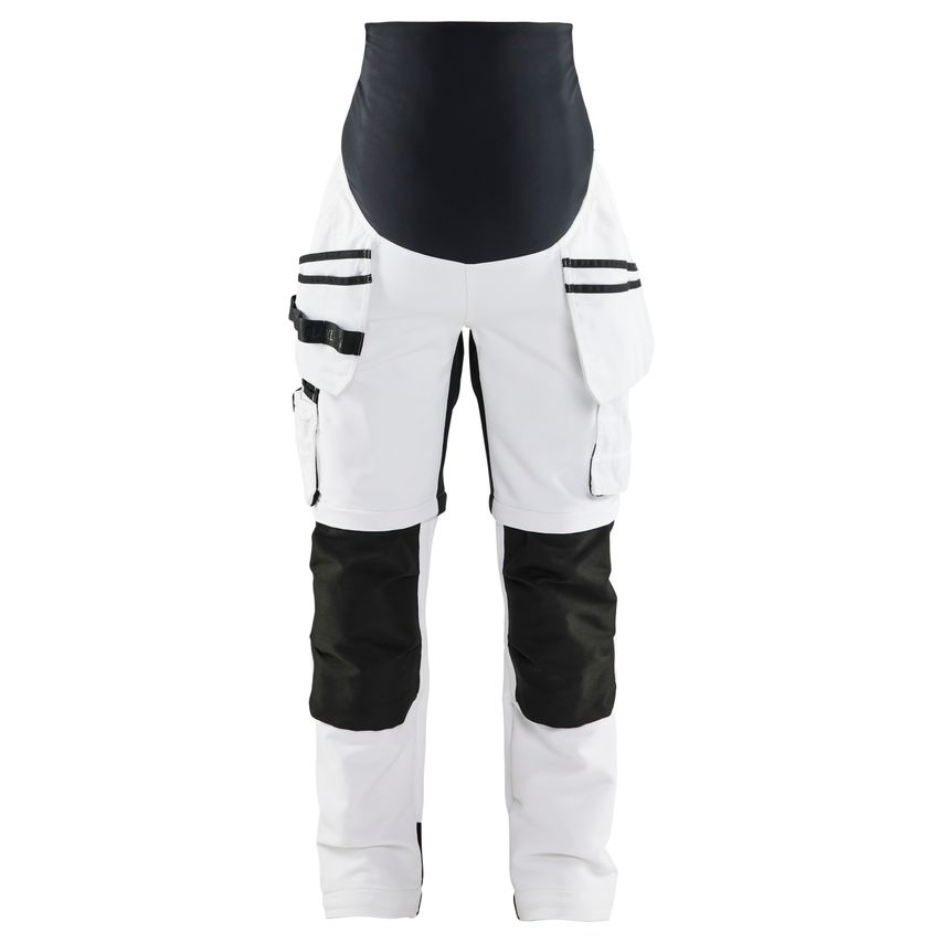 Blaklader Maternity Trousers Painter Zip-off 7102 White Black M