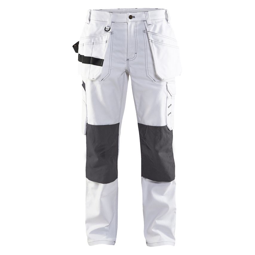 Blaklader Women's Painter Trousers 7131 White Dark Grey C50 UK-22R